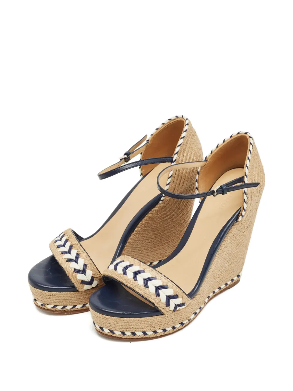 Gucci Pre-Owned braid-detail espadrilles - Beige