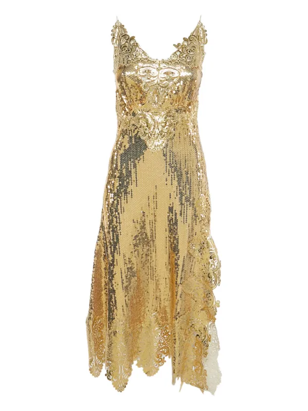paco rabanne dress gold Embellished minidress in gold - Rabanne