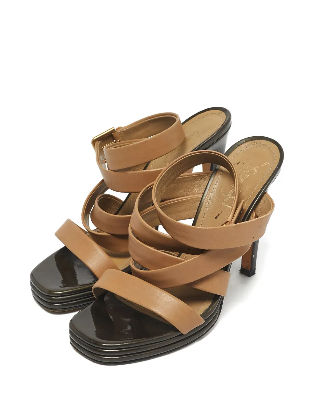 Saint Laurent Pre-Owned strappy sandals - Beige
