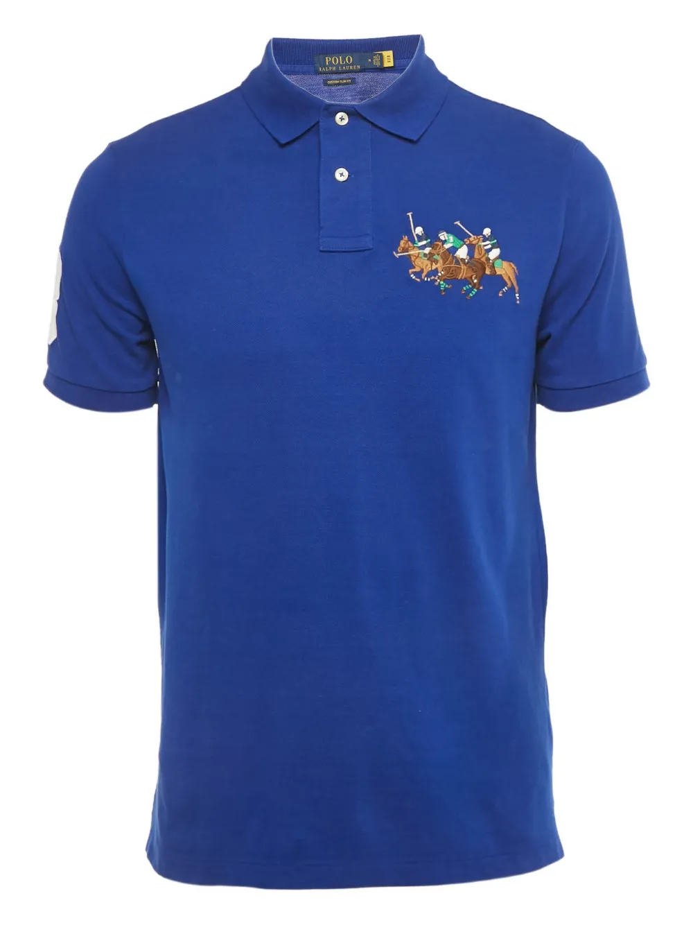 Polo Ralph Lauren logo-motif embroidered T-shirt - Blu