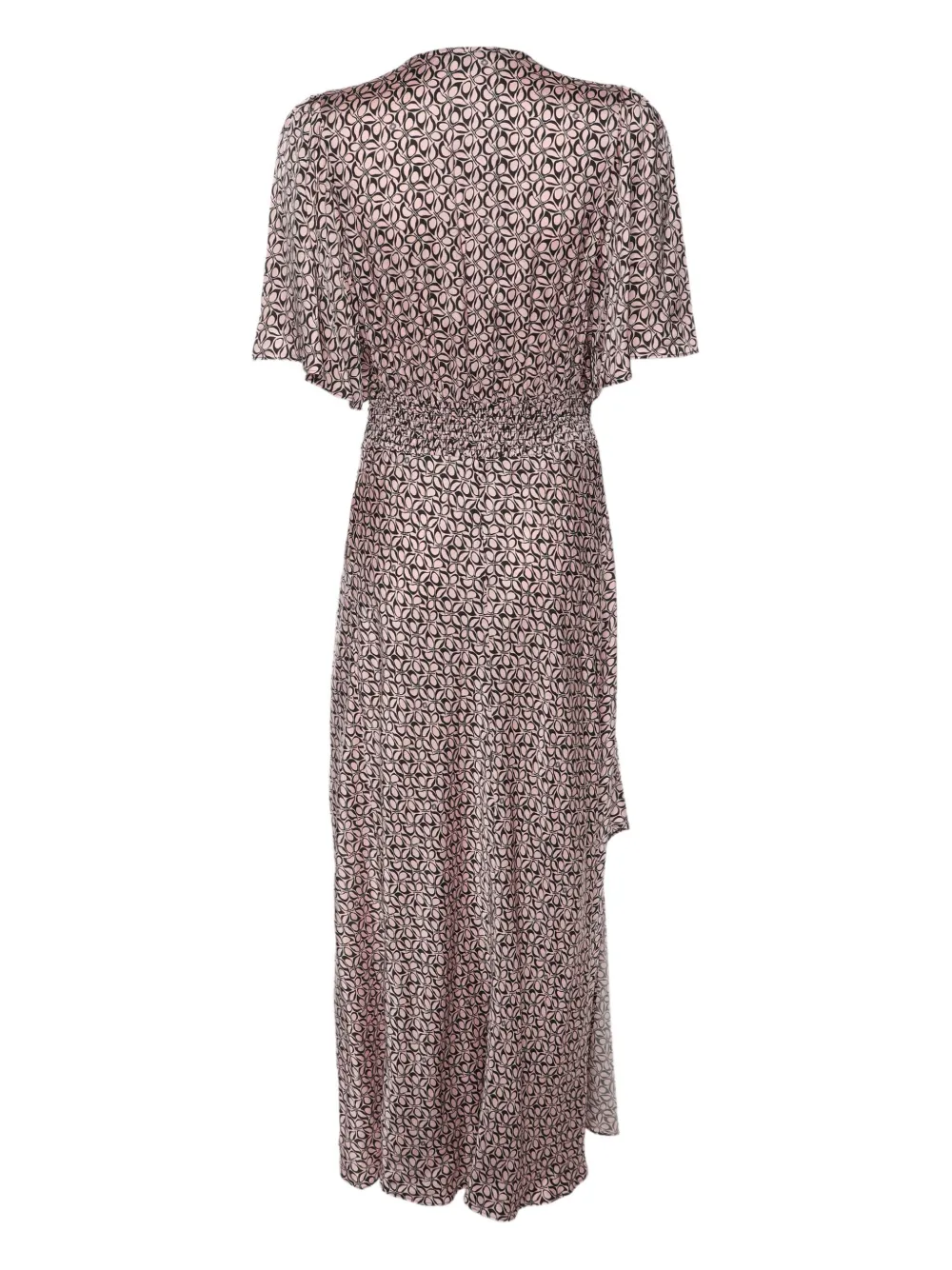 Maje Artistic-print midi dress - Roze