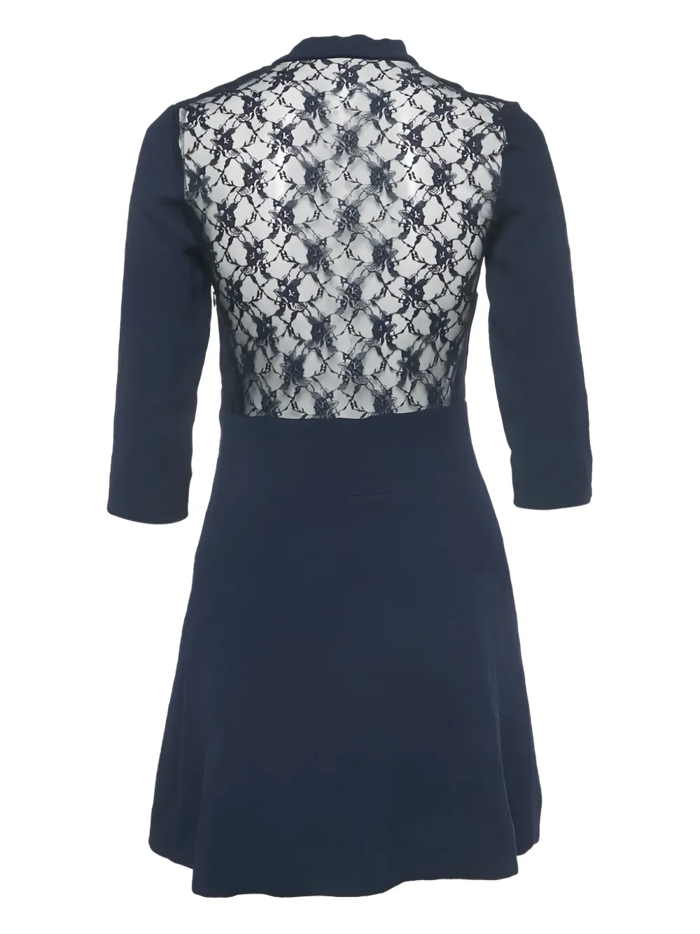 SANDRO Jovane lace tie mini dress - Blauw