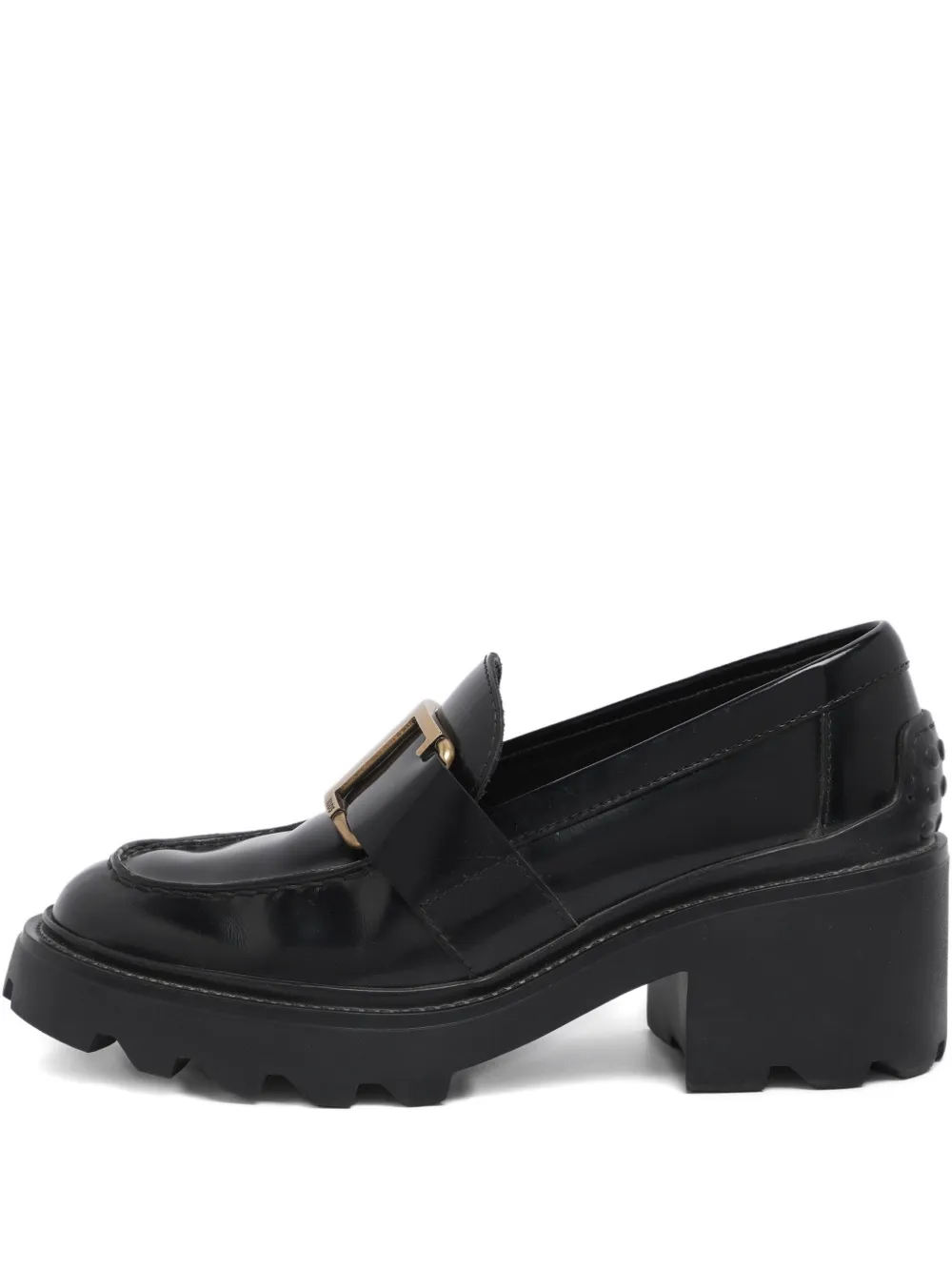 Tod's T-detail leather loafers - Schwarz
