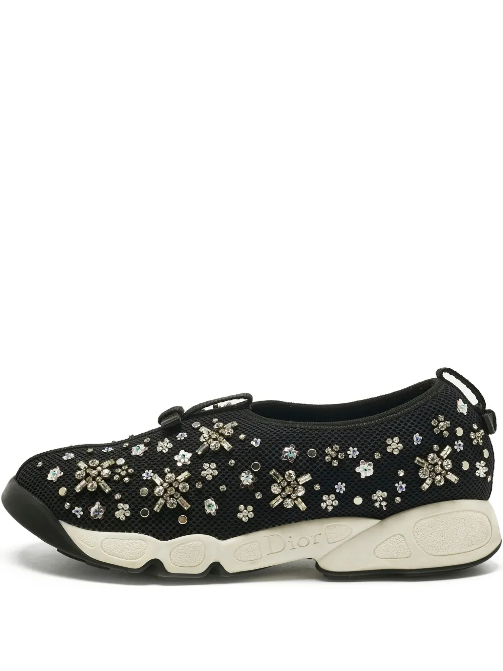 Christian Dior Pre-Owned crystal-embellishment sneakers - Nero