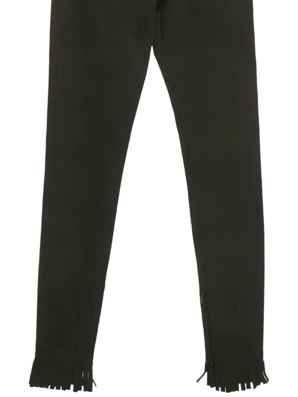 Burberry Pre-Owned fringed-hem trousers - Zwart