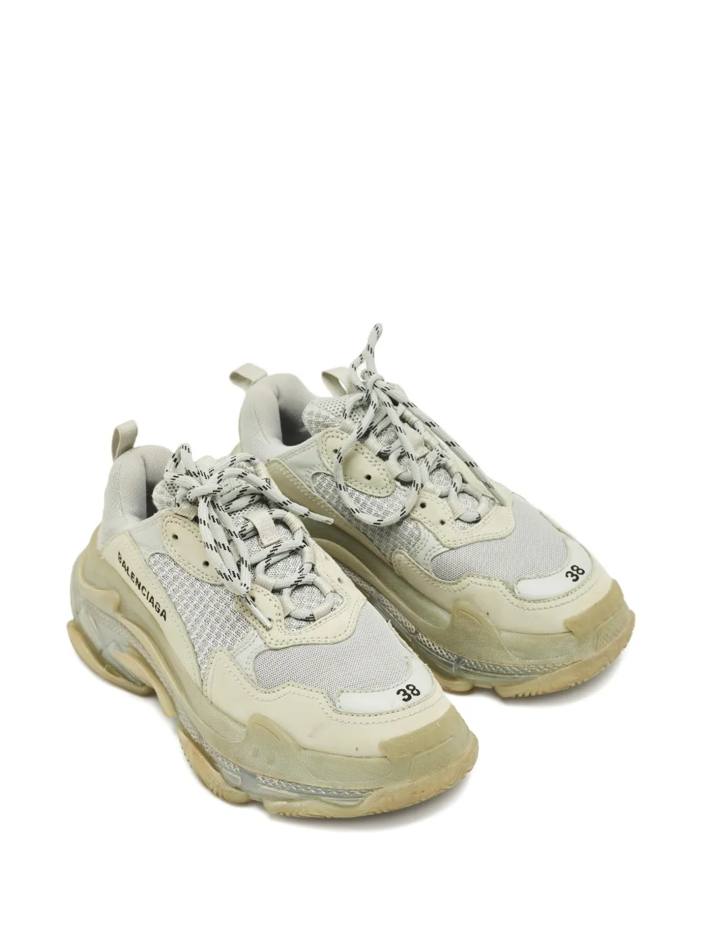 Balenciaga Pre-Owned lace-up sneakers - Beige