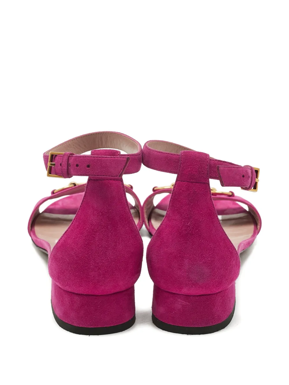 Pre-owned Gucci Horsebit-detail Leather Sandal In Purple