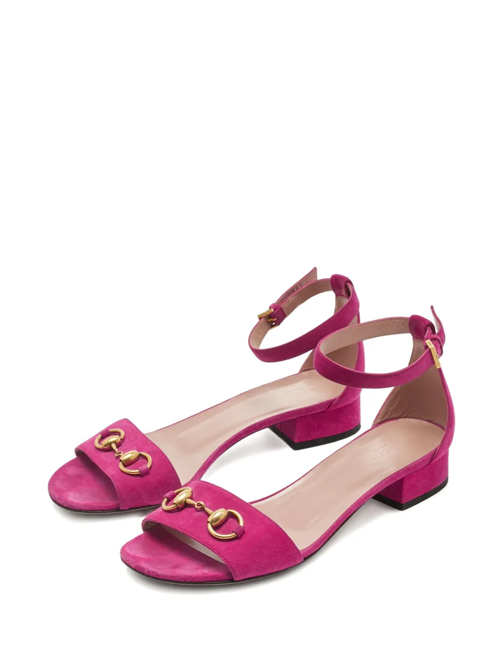 Pre-owned Gucci Horsebit-detail Leather Sandal In Purple