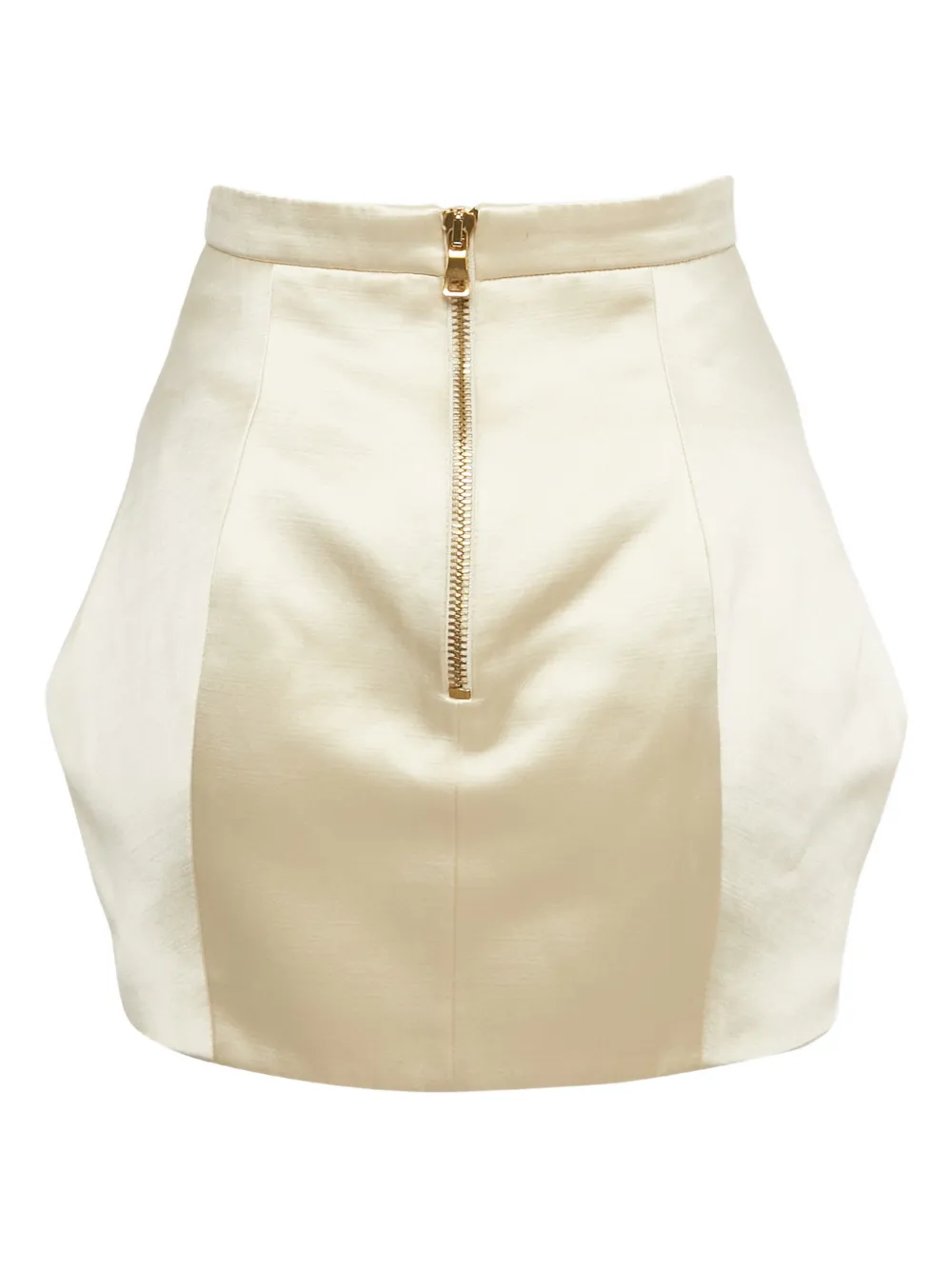 Balmain Pre-Owned zip-fastening mini skirt - Beige