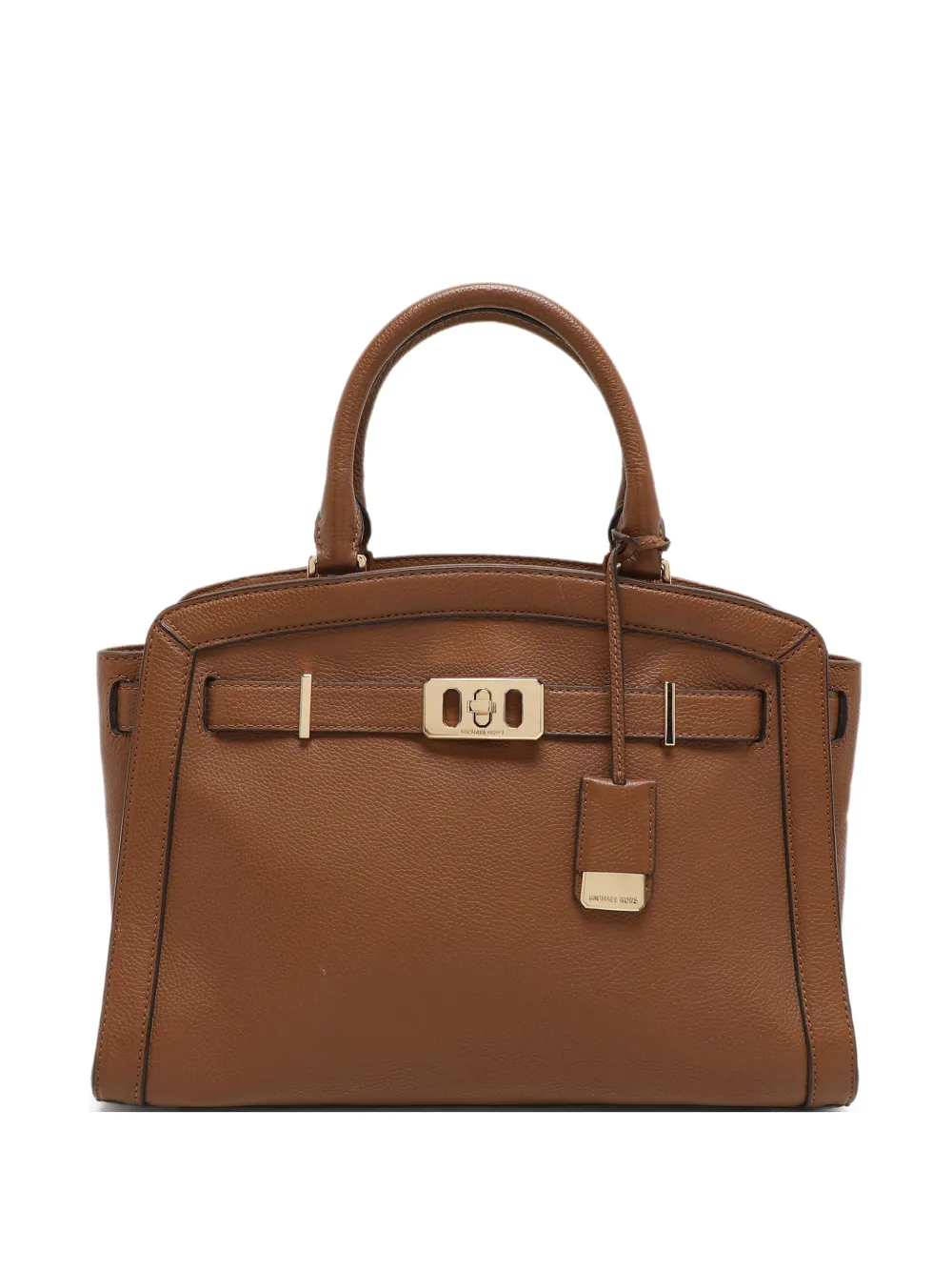 Pre-owned Michael Michael Kors Karson 皮质手提包 In Brown