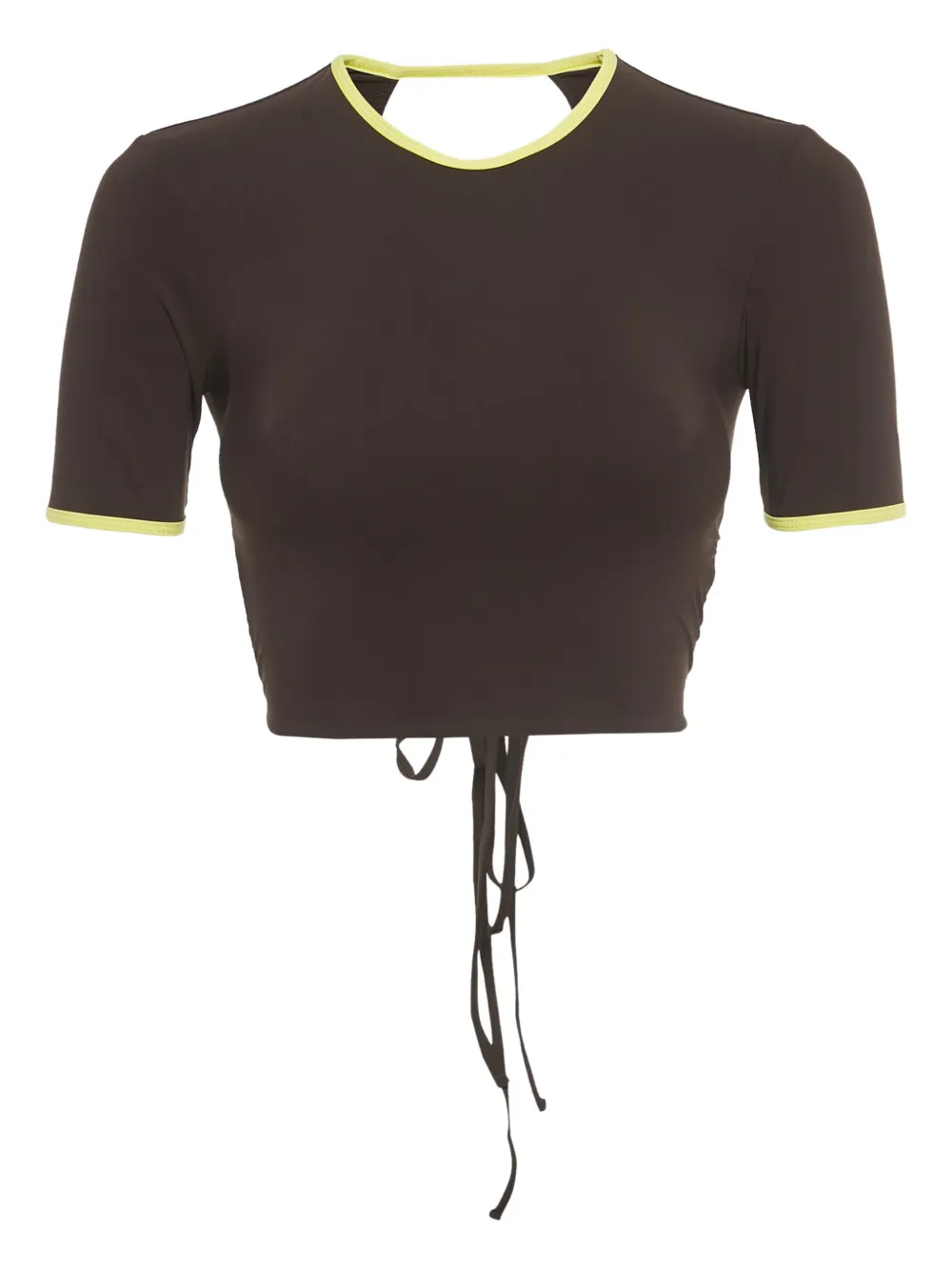 Christopher Esber back-open short-sleeve crop top | marrón | Image 1