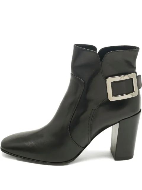 Roger Vivier Polly leather ankle boots