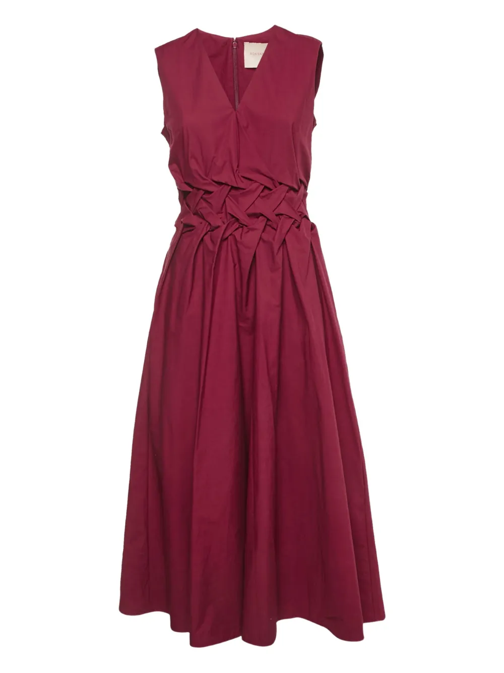 Roksanda Eifal gathered midi dress - Rosso