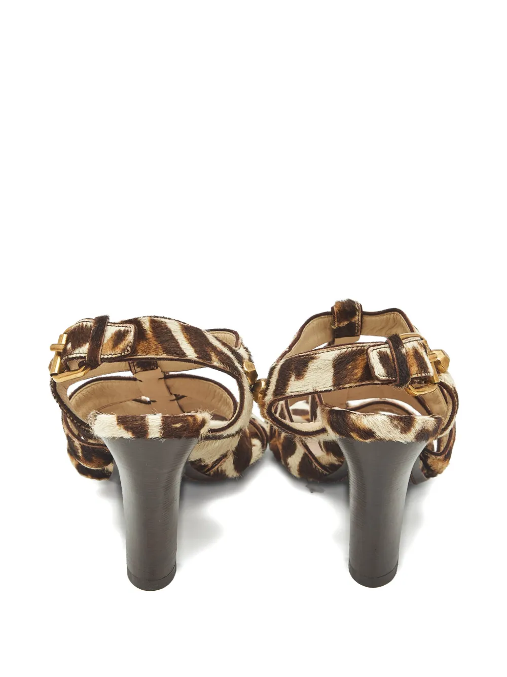 Miu Miu Pre-Owned studded-detail open-toe sandals - Bruin