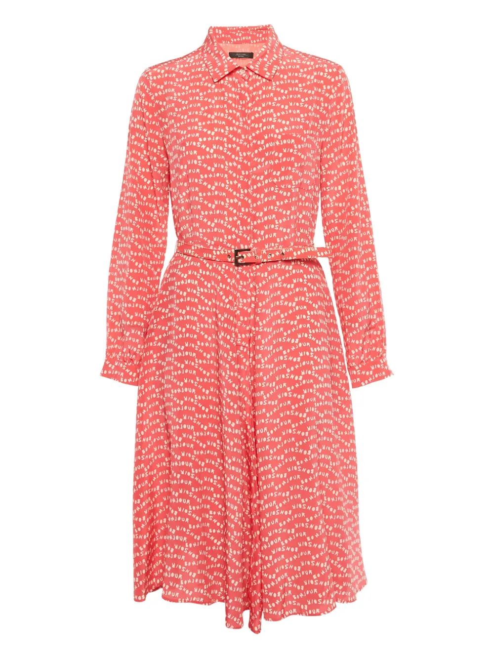 Weekend Max Mara Chemisier con cintura - Rosso