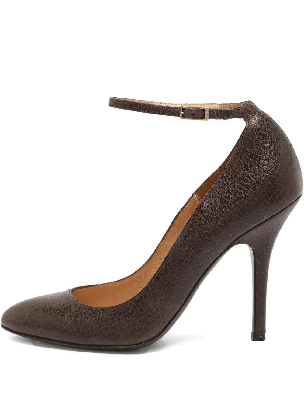 Fendi Pre-Owned pointed-toe leather pumps - Brown