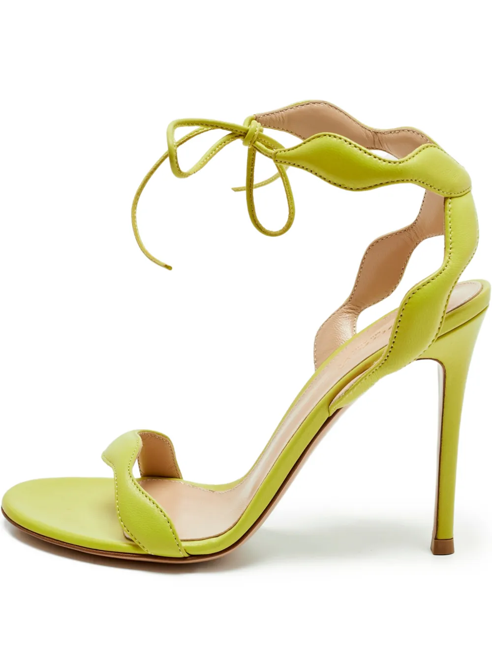 Gianvito Rossi Wavy ankle-strap sandals - Grün