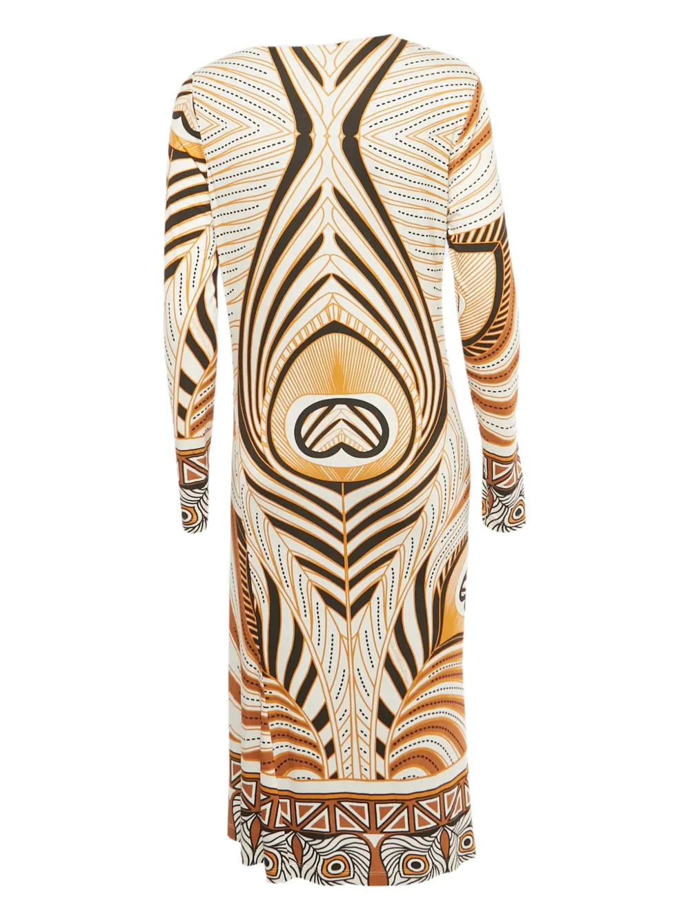 Cavalli Class printed long-sleeve dress - Wit
