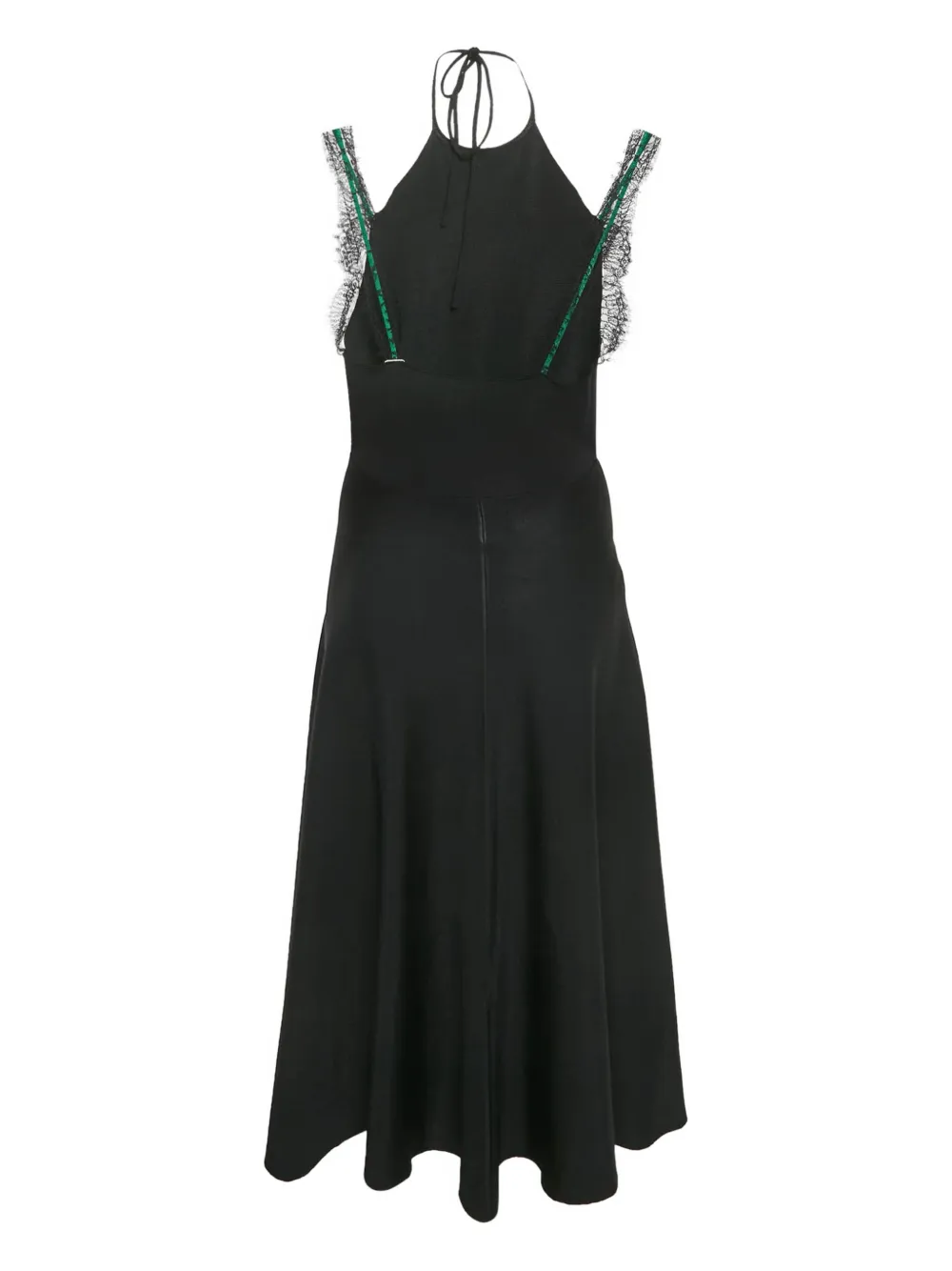 Victoria Beckham lace-trim midi dress - Zwart