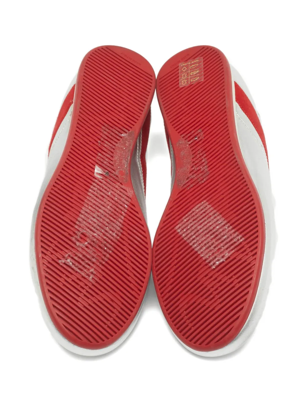 CHRISTIAN LOUBOUTIN Pre-owned My K Leather Low Lace-up Sneakers In Silver