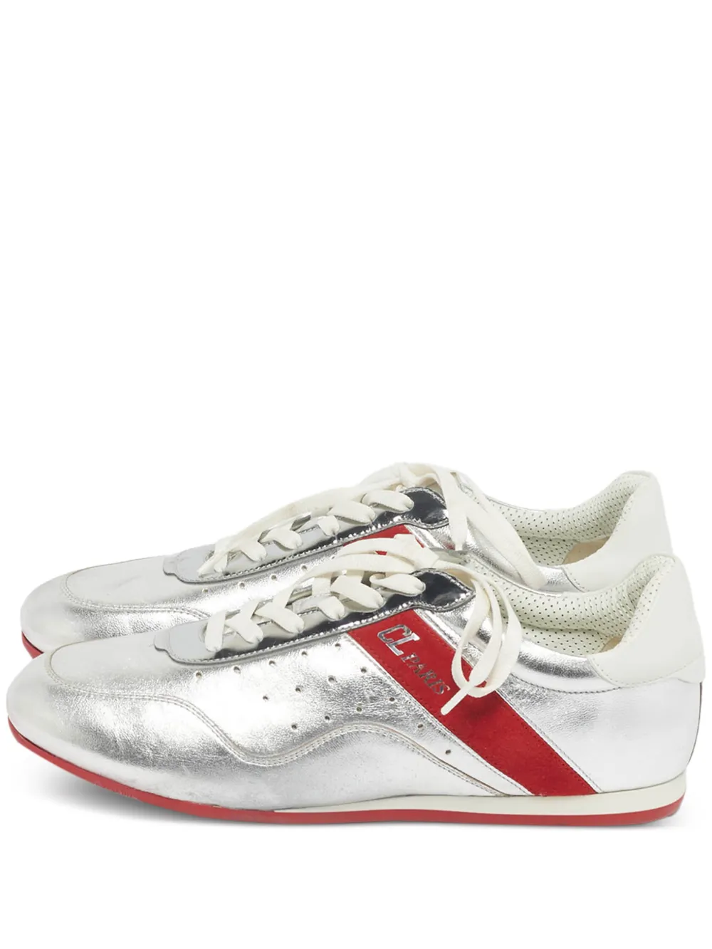 Christian Louboutin Pre-Owned tenis bajos My K | plateado | Image 1