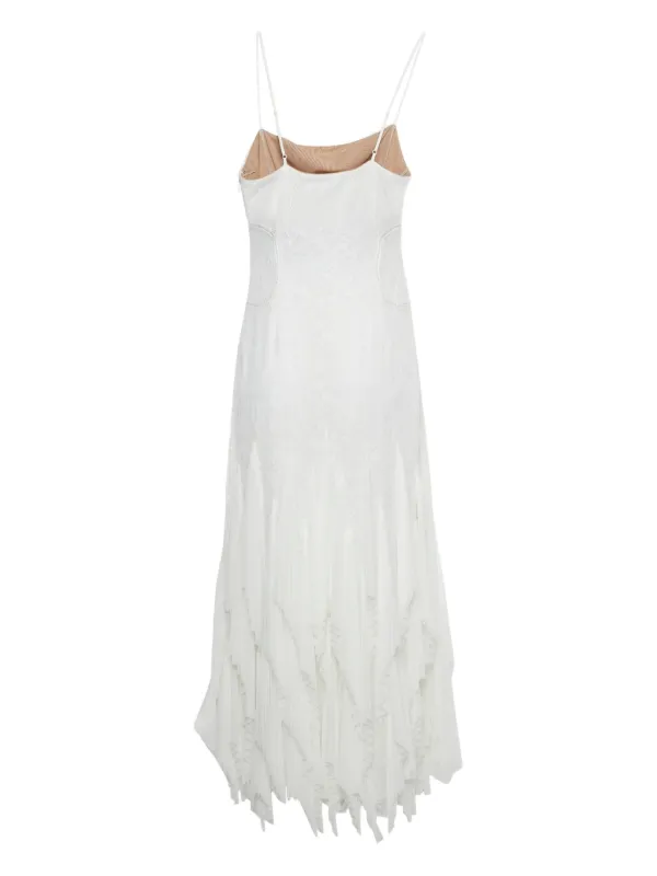 Simkhai Lace Pleated Maxi Dress | White | FARFETCH