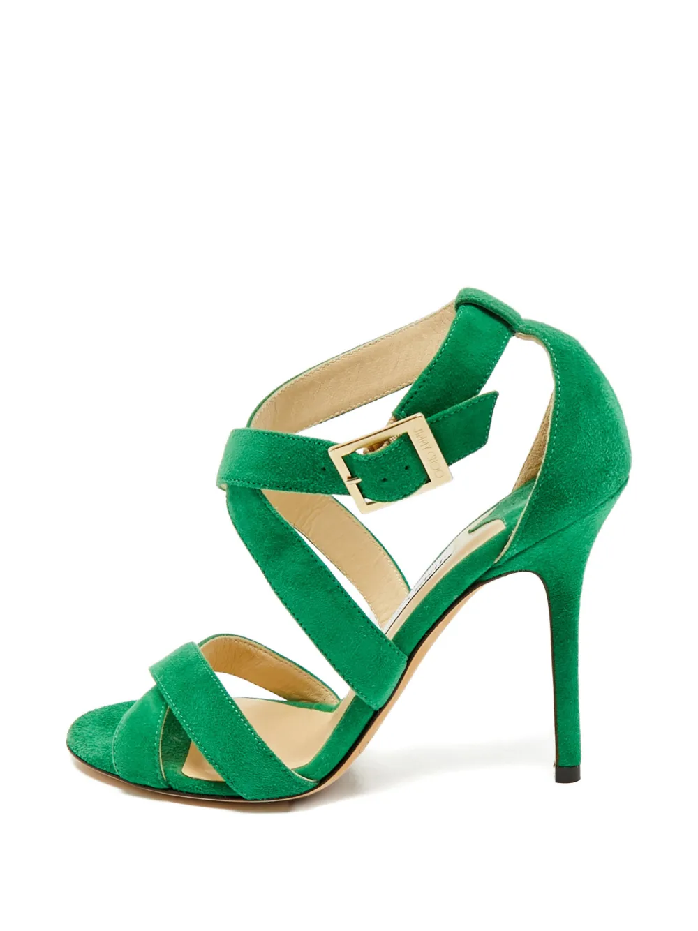 Jimmy Choo Pre-Owned crisscross ankle strap sandals - Verde