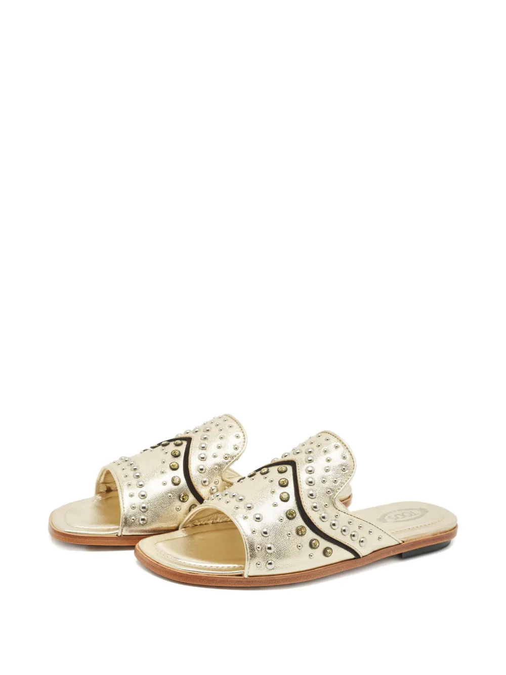 Tod's Vintage Sandalen verfraaid met studs - Goud