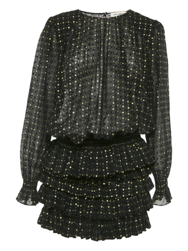saint laurent glitter dress Julian - Party Night Inspo: SAINT LAURENT glitter dress. Shop it now in  store and online on julian-fashion.com!