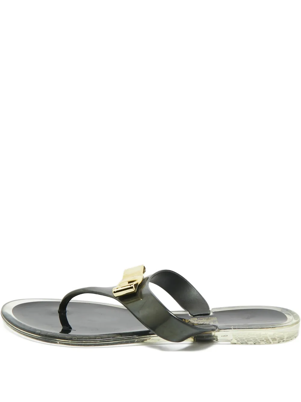 Ferragamo Pre-Owned Vara Bow thong flip flops - Nero