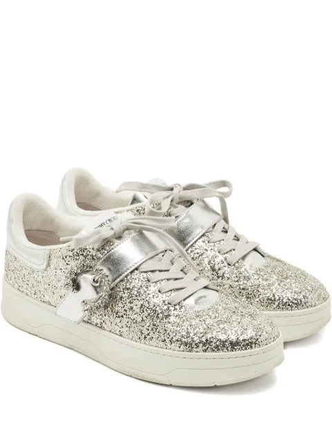 Jimmy Choo Pre-Owned Osaka glitter-embellished sneakers