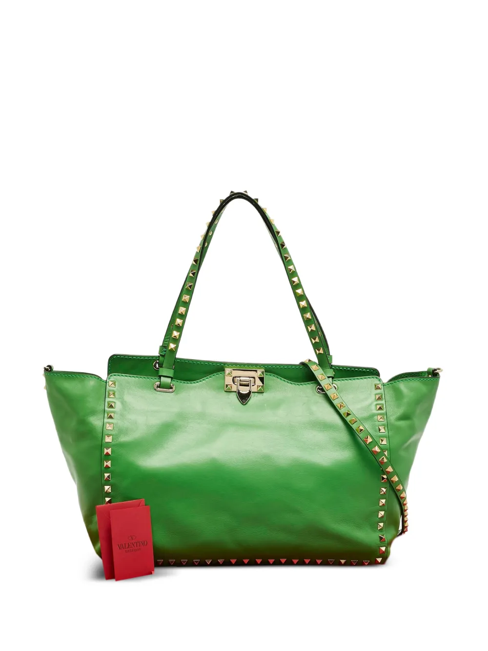 Valentino Garavani Pre-Owned Borsa tote Rockstud Trapeze - Verde