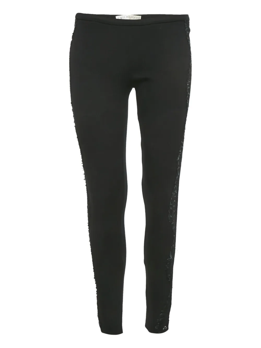 PUCCI Pre-Owned M lace trousers - Nero