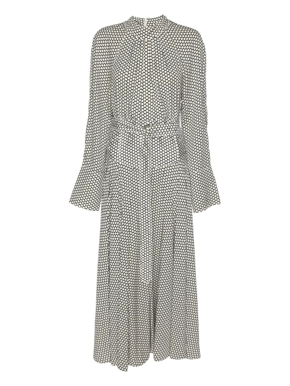 DVF Diane von Furstenberg stretch silk dot print dress - Bianco