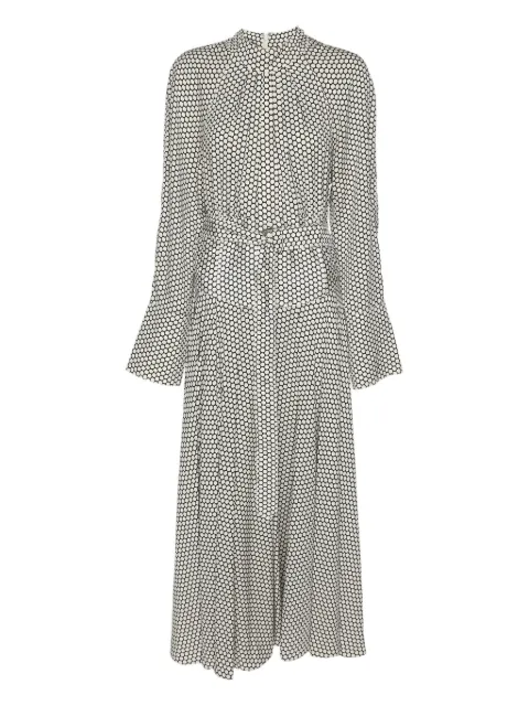 DVF Diane von Furstenberg stretch silk dot print dress