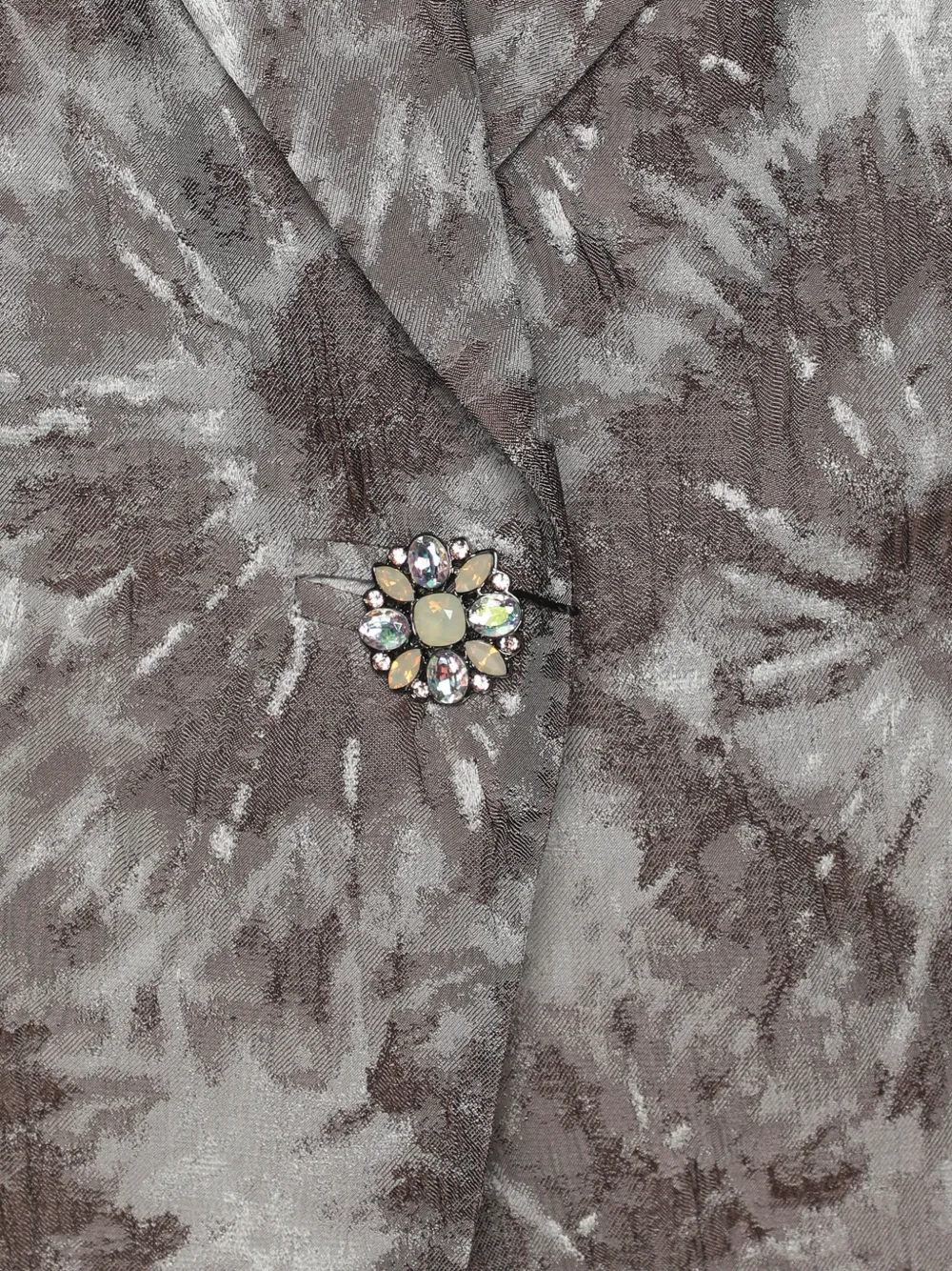  Marina Rinaldi Blazer à Ornements En Jacquard - Gris 
