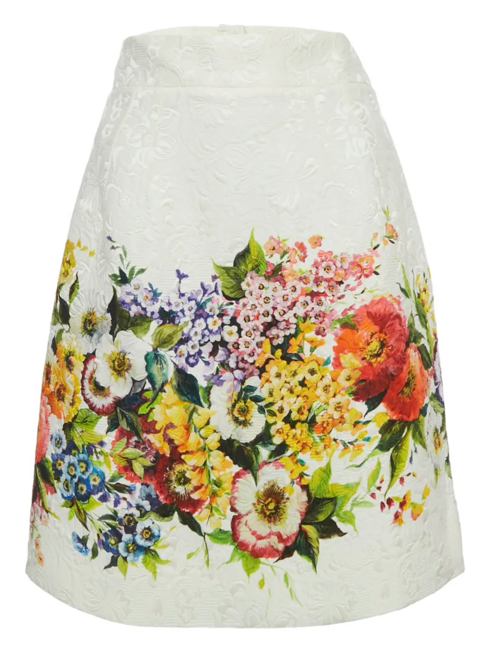 Dolce & Gabbana Pre-Owned floral-print midi skirt - Bianco