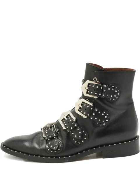Givenchy Pre-Owned studded buckle leather ankle boots