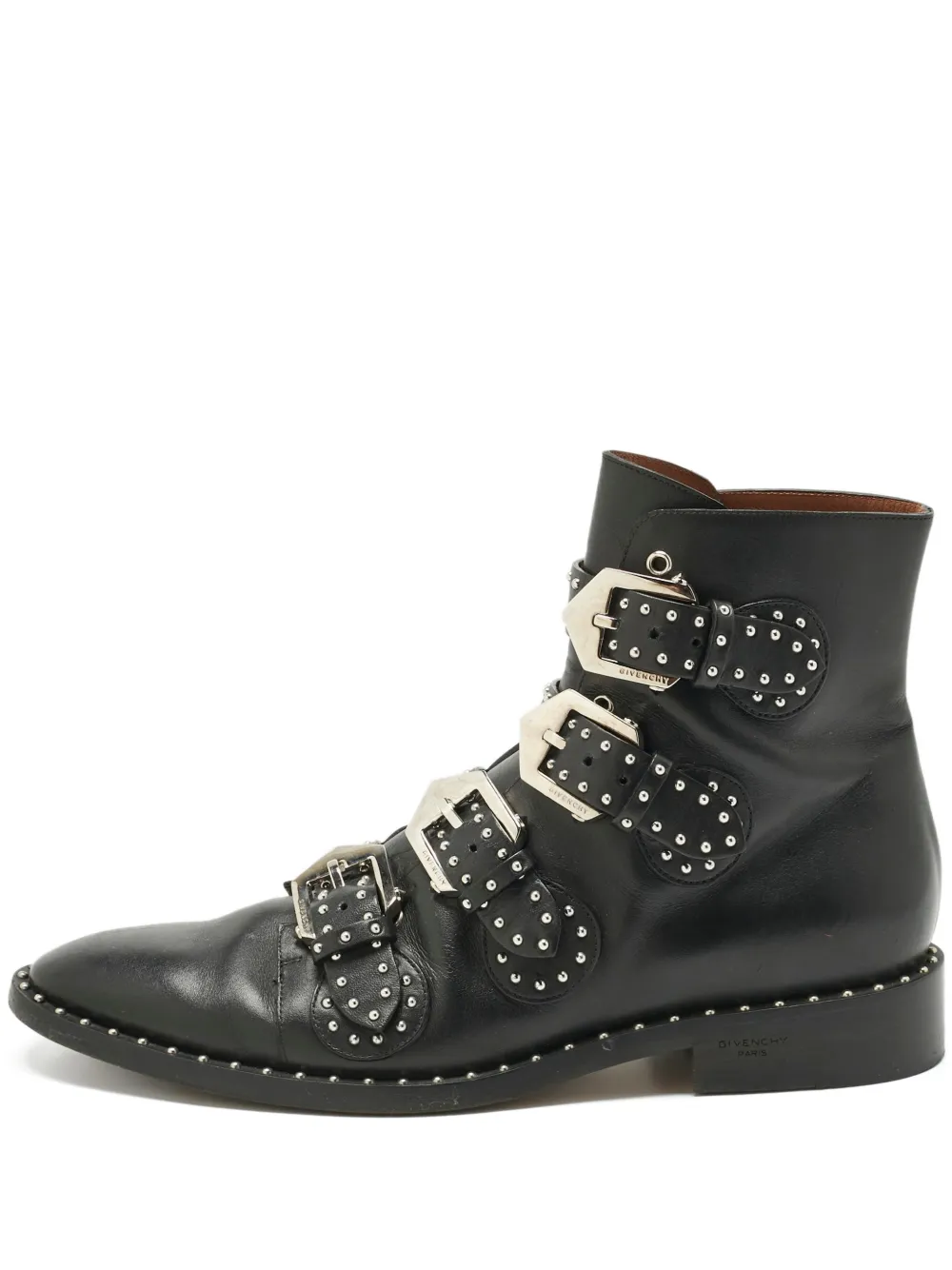 Givenchy Pre-Owned studded buckle leather ankle boots | Black | Image 1