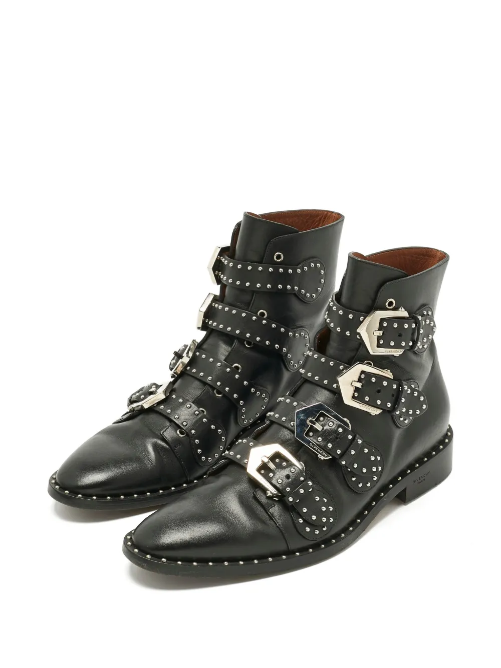Givenchy Pre-Owned studded buckle leather ankle boots | Image 2