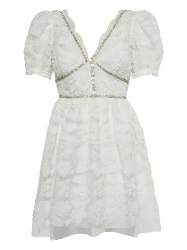 white bodycon lace dress Alluring Romance Tie-Back Bodycon Lace Mini Dress