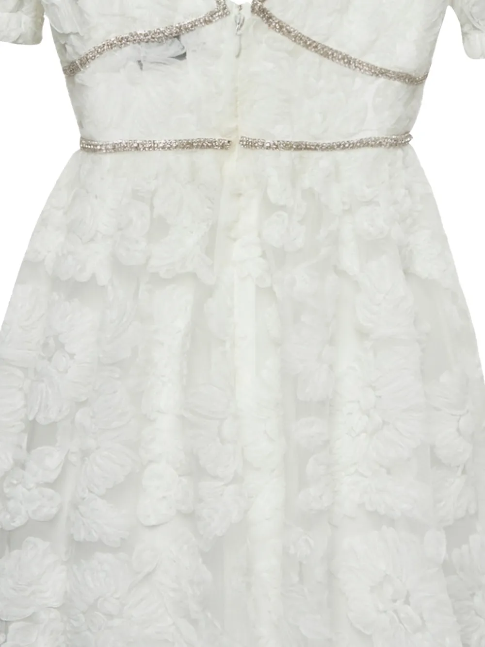 Self-Portrait lace crystal-embellished mini dress - Wit