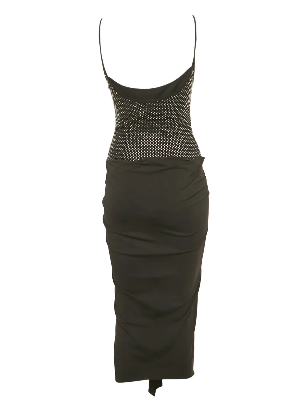 The Attico Midi-jurk verfraaid met studs - Zwart