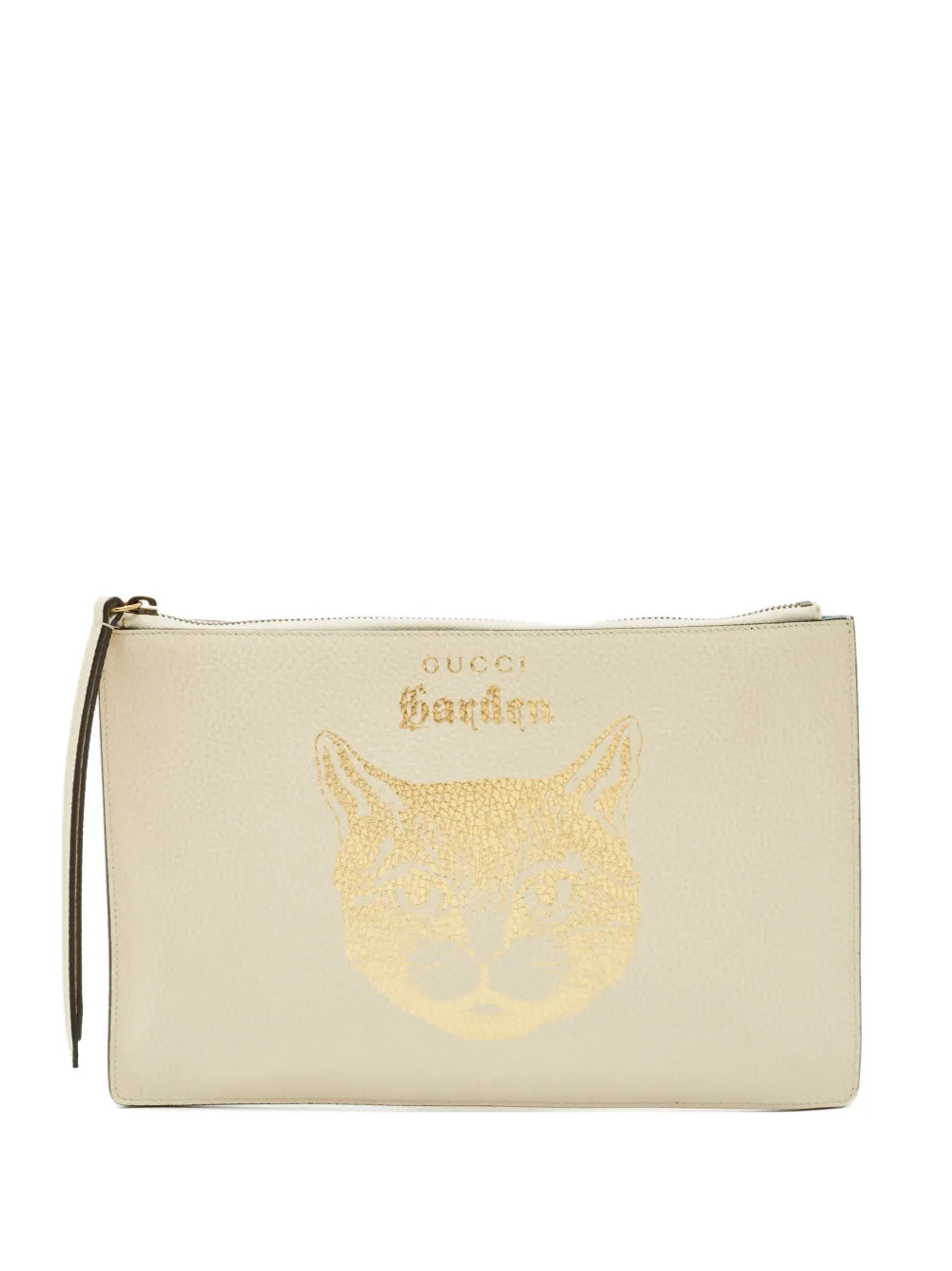 Gucci Pre-Owned cat zip clutch bag - Toni neutri