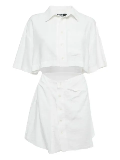 Jacquemus Pre-Owned cut-out button-fastening mini dress