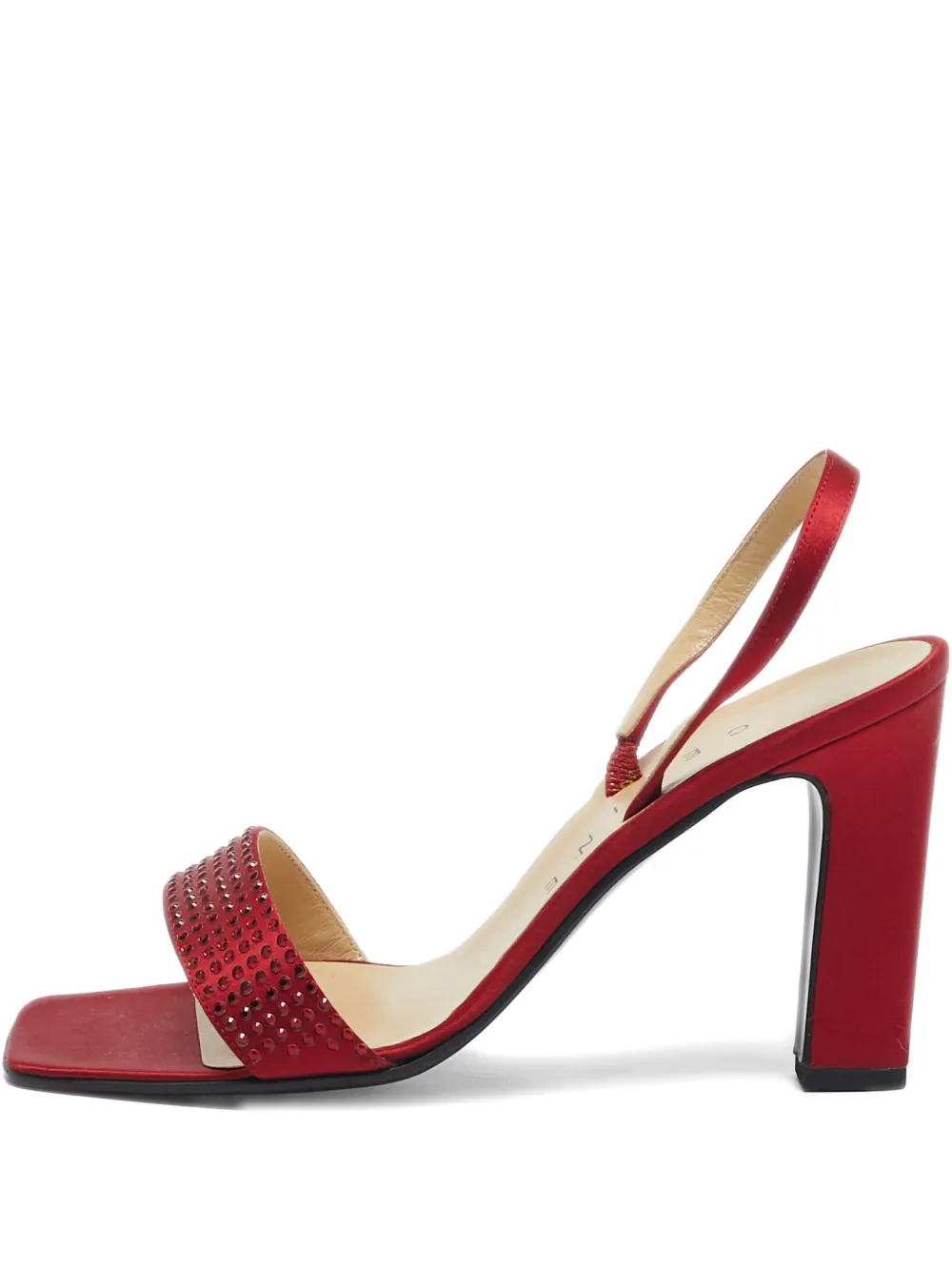 Celine Pre-Owned rhinestone-embellished heeled sandals - Rot