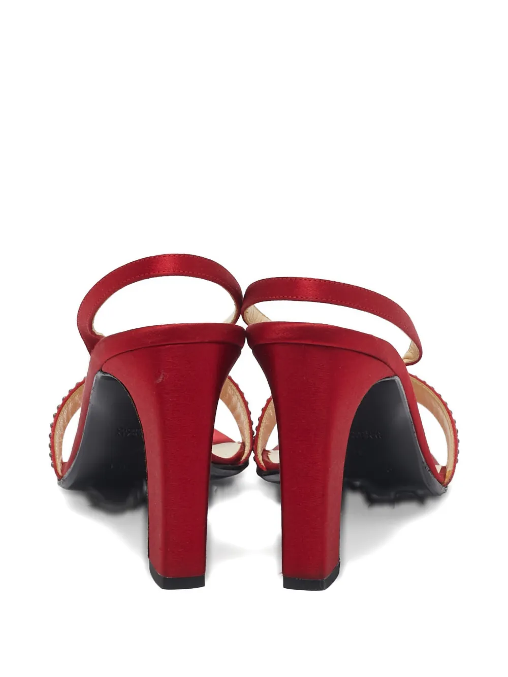 Celine Pre-Owned rhinestone-embellished heeled sandals - Rood