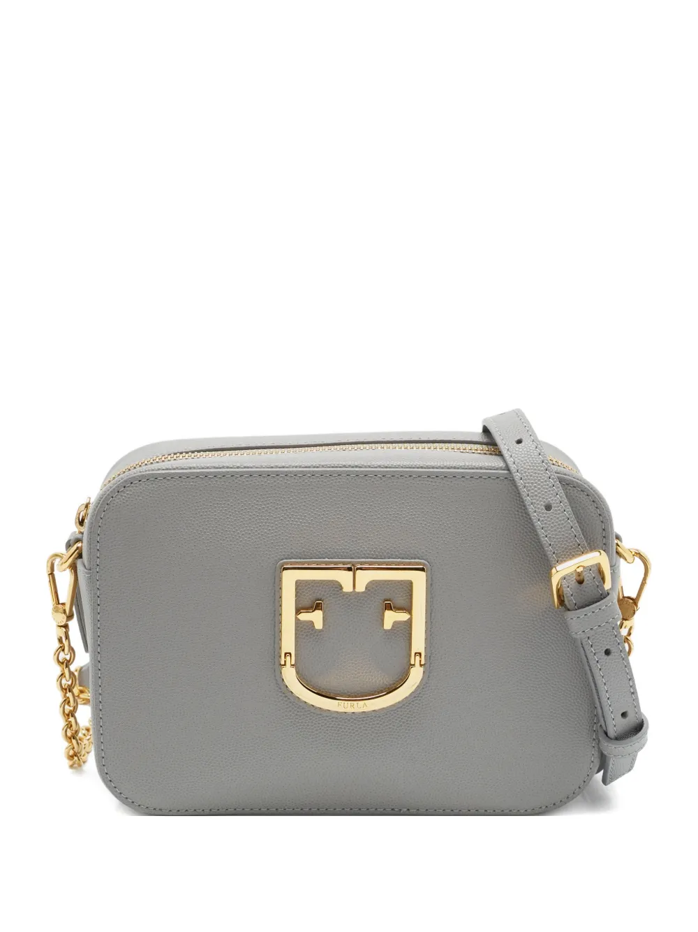 Furla mini Brava leather crossbody bag - Grigio