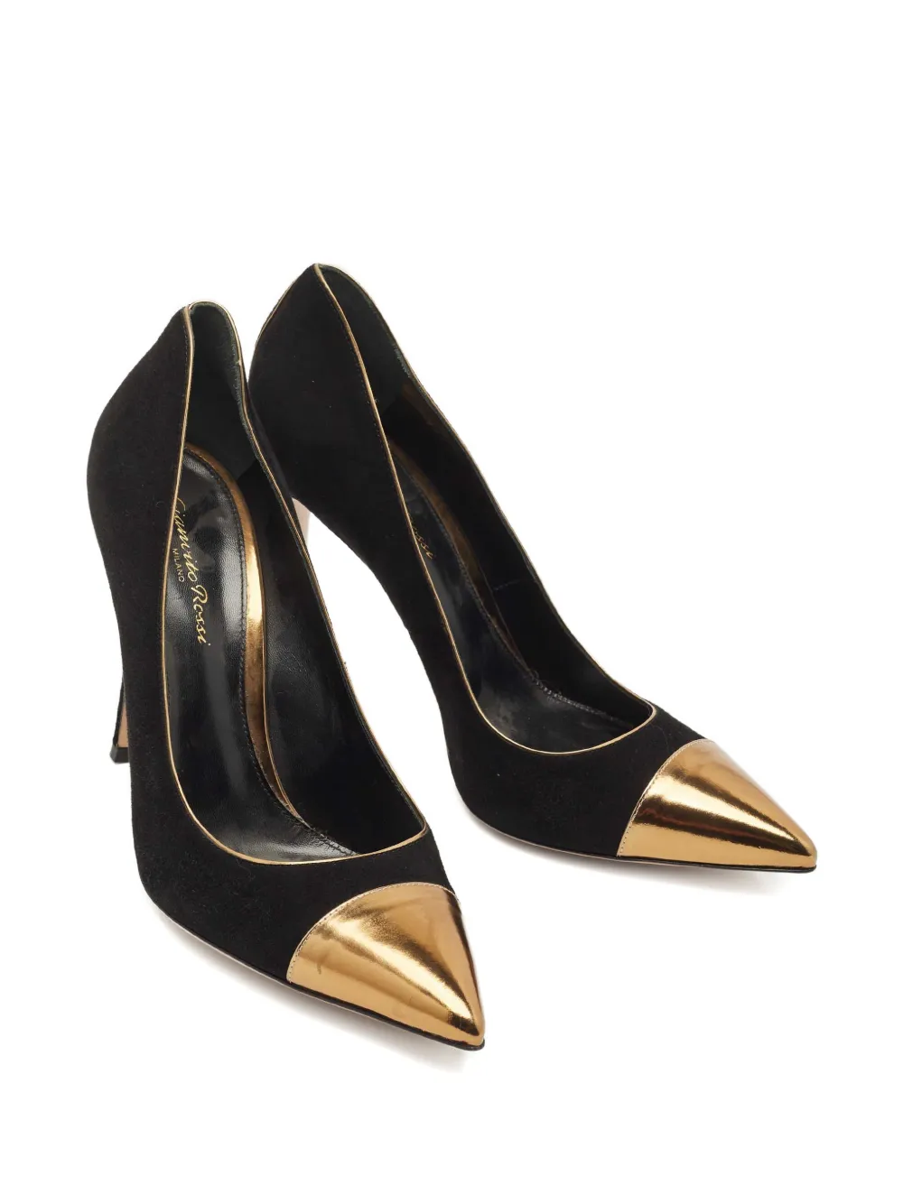 Gianvito Rossi leather pointed-toe pumps 10.5 - Zwart