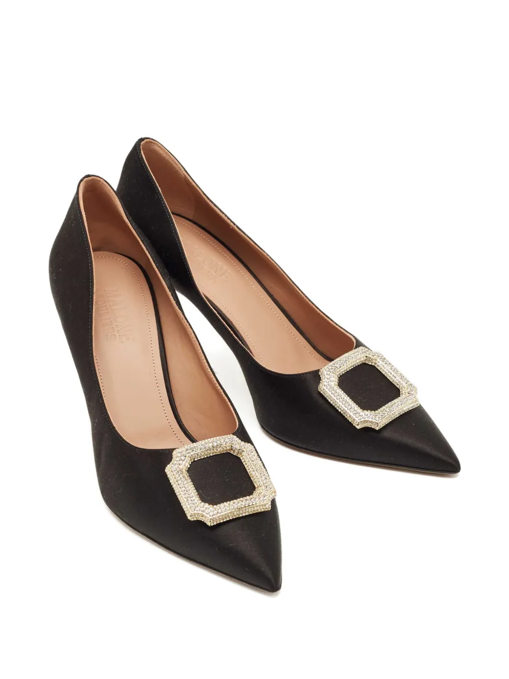 Malone Souliers Monroe satin pumps - Zwart